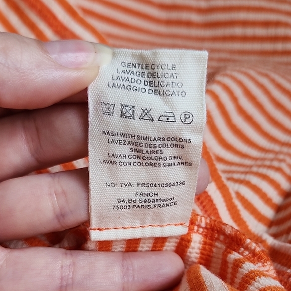 FRNCH stripes crew neck cap sleeves relax fit maxi dress - Picture 11 of 11